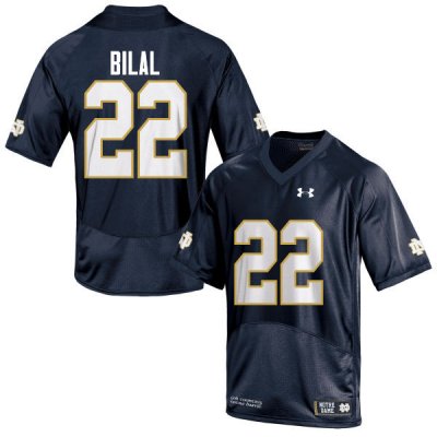 Notre Dame Fighting Irish Men's Asmar Bilal #22 Navy Blue Under Armour Authentic Stitched College NCAA Football Jersey OUY8699RH